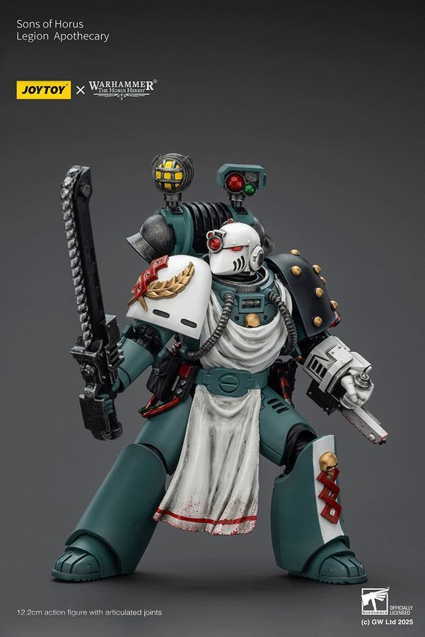 Фигурка из игры Warhammer 40k, Сыны Хоруса Медик легиона, JOYTOY, подвижная, 12,2 см (WHR 0204)