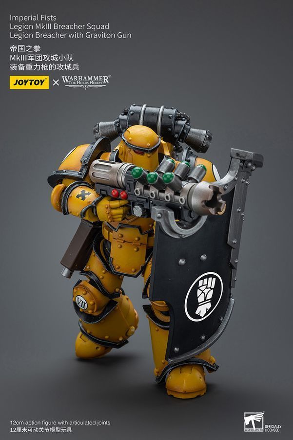 Фігурка з гри Warhammer 40k, Імперські Кулаки, Руйнівник Легіону з гравітонною гарматою, JOYTOY, рухома, 12,5 см (WHR 0010)