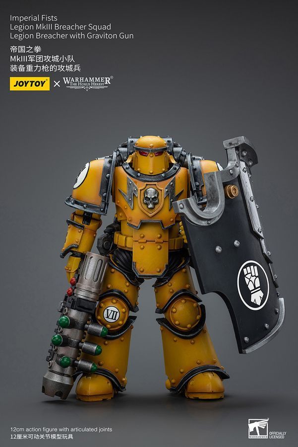 Фігурка з гри Warhammer 40k, Імперські Кулаки, Руйнівник Легіону з гравітонною гарматою, JOYTOY, рухома, 12,5 см (WHR 0010)