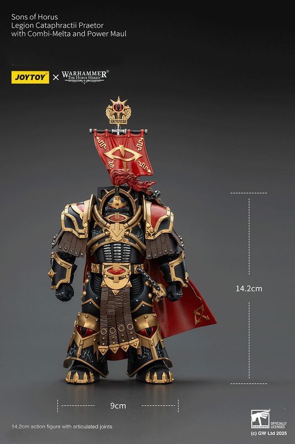 Фигурка из игры Warhammer 40k, Сыны Хоруса Претор-катафракт, JOYTOY, подвижная, 14,2 см (WHR 0205)
