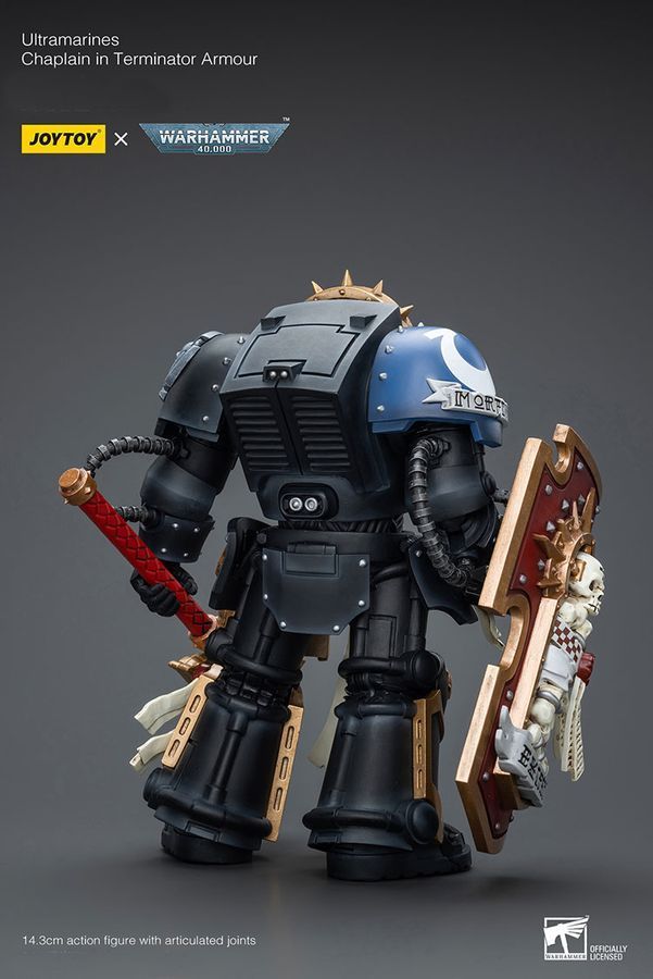 Фігурка з гри Warhammer 40k, Капелан Ультрамаринів у термінаторській броні, JOYTOY, рухома, 14,3 см (WHR 0157)