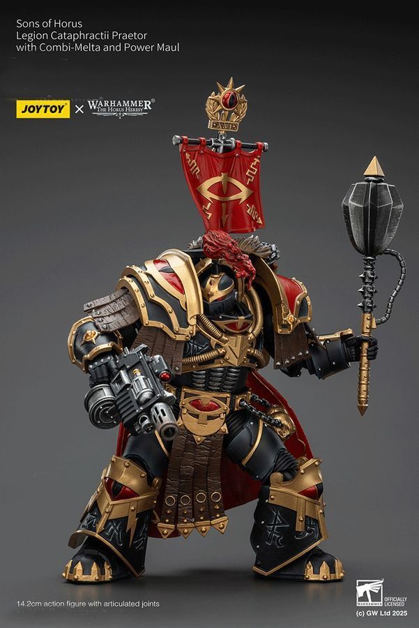 Фигурка из игры Warhammer 40k, Сыны Хоруса Претор-катафракт, JOYTOY, подвижная, 14,2 см (WHR 0205)