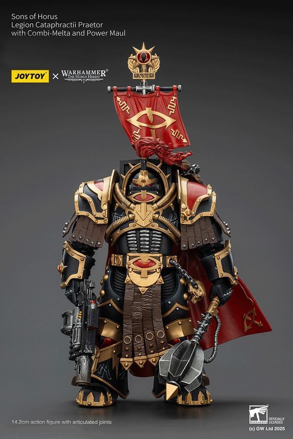 Фигурка из игры Warhammer 40k, Сыны Хоруса Претор-катафракт, JOYTOY, подвижная, 14,2 см (WHR 0205)