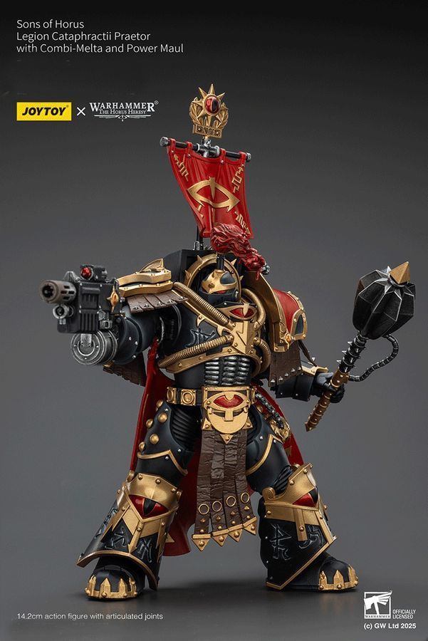 Фигурка из игры Warhammer 40k, Сыны Хоруса Претор-катафракт, JOYTOY, подвижная, 14,2 см (WHR 0205)