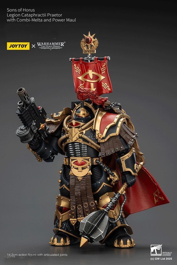 Фигурка из игры Warhammer 40k, Сыны Хоруса Претор-катафракт, JOYTOY, подвижная, 14,2 см (WHR 0205)