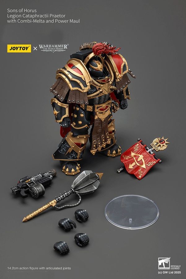 Фигурка из игры Warhammer 40k, Сыны Хоруса Претор-катафракт, JOYTOY, подвижная, 14,2 см (WHR 0205)