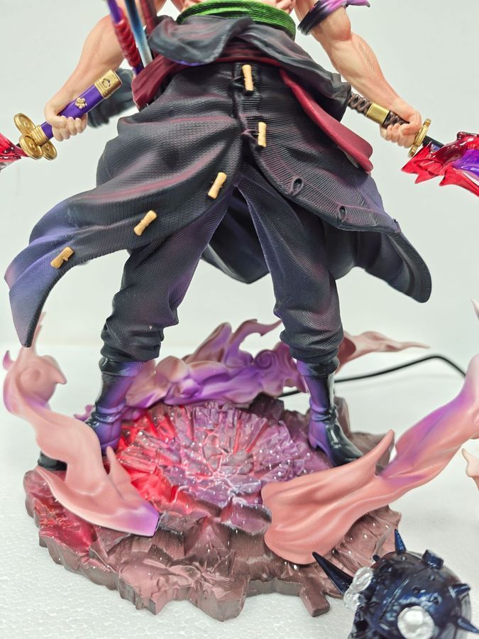 Аниме фигурка Ван Пис, One Piece, Roronoa Zoro, Ророноа Зоро, не подвижная с подсветкой, 28 см (OP 0176)