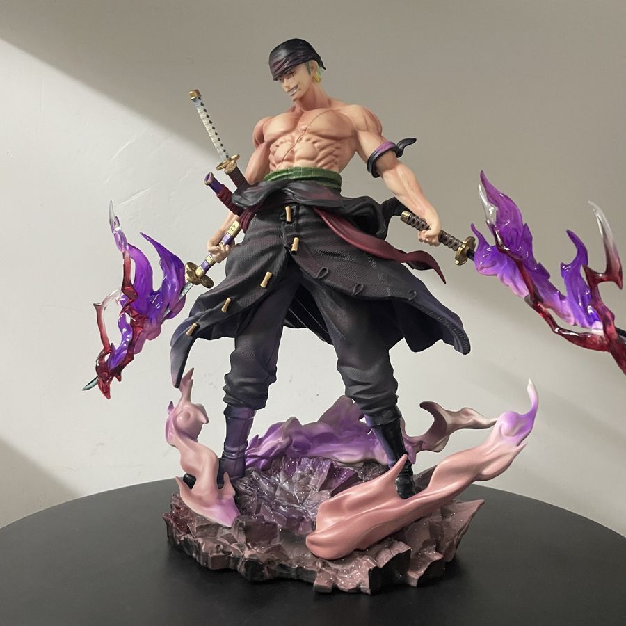 Аниме фигурка Ван Пис, One Piece, Roronoa Zoro, Ророноа Зоро, не подвижная с подсветкой, 28 см (OP 0176)