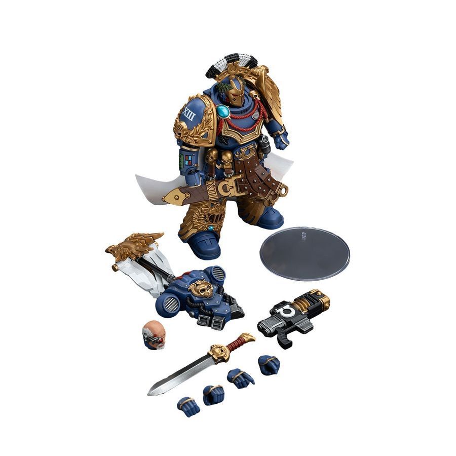 Фігурка з гри Warhammer 40k, Претор Легіону Ультрамаринів з силовим мечем і Вовкитовим Серпентом, JOYTOY, рухома, 13,6 см (WHR 0139)