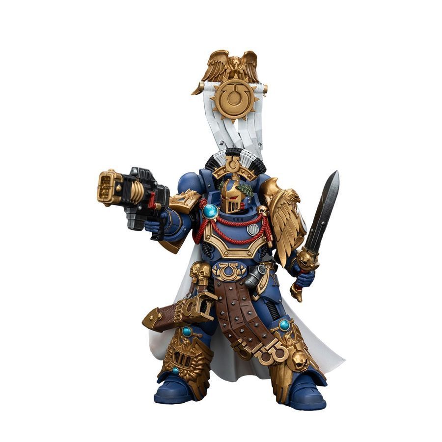 Фігурка з гри Warhammer 40k, Претор Легіону Ультрамаринів з силовим мечем і Вовкитовим Серпентом, JOYTOY, рухома, 13,6 см (WHR 0139)
