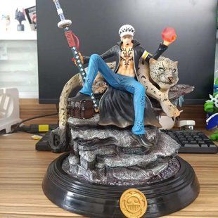 Аніме фігурка One Piece Ван піс Trafalgar Law, Трафальгар Ло та сніговий барс, 30 см (OP 0051)