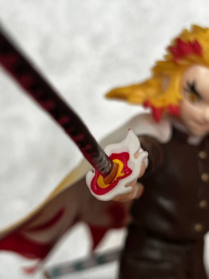 Аніме фігурка Клинок розсікаючий демонів Demon Slayer Rengoku Kyoujurou Ренгоку Кедзюро 16 см (BDD 0034)