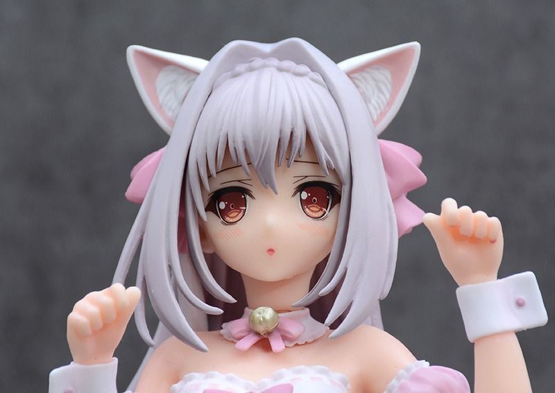 Аниме фигурка с кошачьими ушками Луна Сакуракодзи в розовом, 26 см (NEKO 0030)