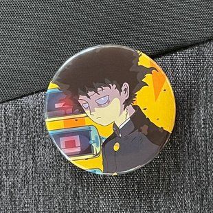 Значок аніме Моб Психо 100 - Mob Psycho 100, діаметр 58 мм, (ZNMPS 0005)