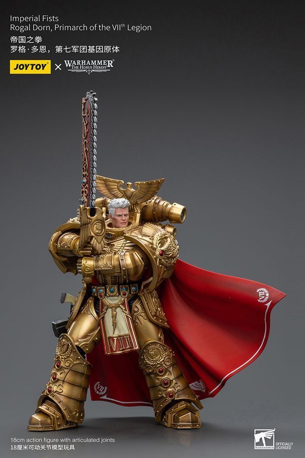 Фигурка из игры Warhammer 40k, Имперские Кулаки Рогал Дорн, примарх Vll-го легиона, JOYTOY, подвижная, 18 см (WHR 0060)