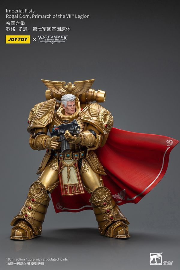 Фигурка из игры Warhammer 40k, Имперские Кулаки Рогал Дорн, примарх Vll-го легиона, JOYTOY, подвижная, 18 см (WHR 0060)