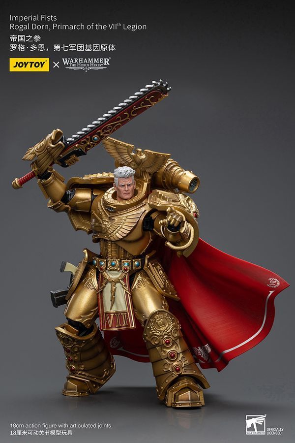 Фигурка из игры Warhammer 40k, Имперские Кулаки Рогал Дорн, примарх Vll-го легиона, JOYTOY, подвижная, 18 см (WHR 0060)