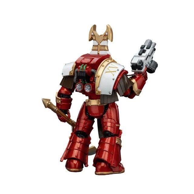 Фигурка из игры Warhammer 40k, Терминаторская клика Тысячи Сынов Сехмет с комби-болтером и силовым оружием Ачеи, JOYTOY, подвижная, 13,6 см (WHR 0101)