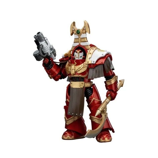Фигурка из игры Warhammer 40k, Терминаторская клика Тысячи Сынов Сехмет с комби-болтером и силовым оружием Ачеи, JOYTOY, подвижная, 13,6 см (WHR 0101)