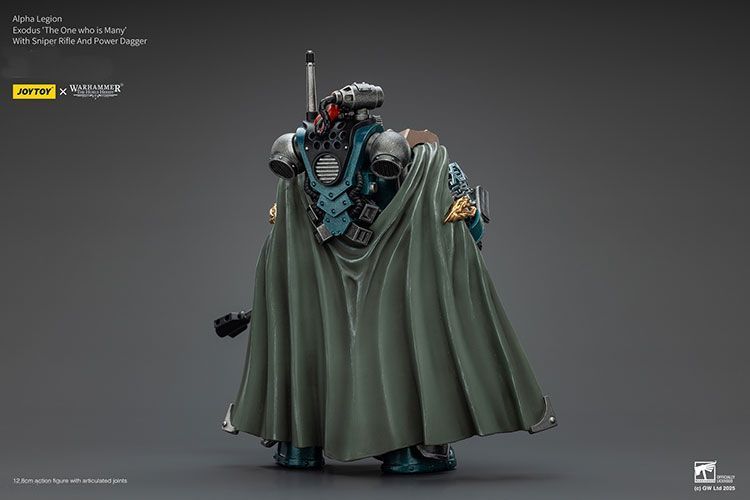 Фігурка з гри Warhammer 40k, Альфа-Легіон Ексодус зі снайперською гвинтівкою та силовим кинджалом, JOYTOY, рухома, 12,8 см (WHR 0158)