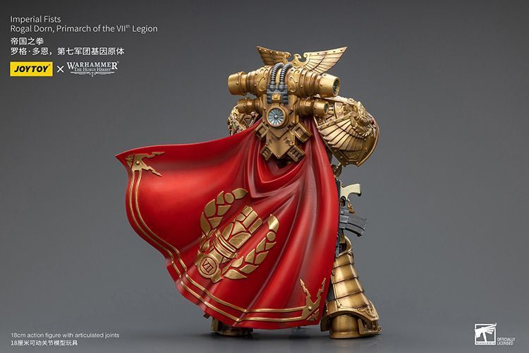 Фигурка из игры Warhammer 40k, Имперские Кулаки Рогал Дорн, примарх Vll-го легиона, JOYTOY, подвижная, 18 см (WHR 0060)