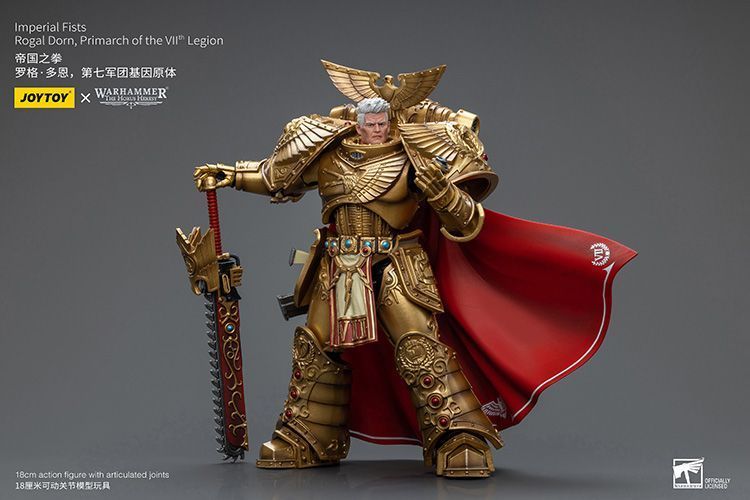 Фигурка из игры Warhammer 40k, Имперские Кулаки Рогал Дорн, примарх Vll-го легиона, JOYTOY, подвижная, 18 см (WHR 0060)