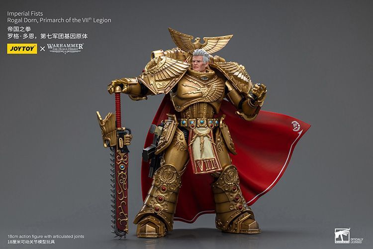 Фигурка из игры Warhammer 40k, Имперские Кулаки Рогал Дорн, примарх Vll-го легиона, JOYTOY, подвижная, 18 см (WHR 0060)