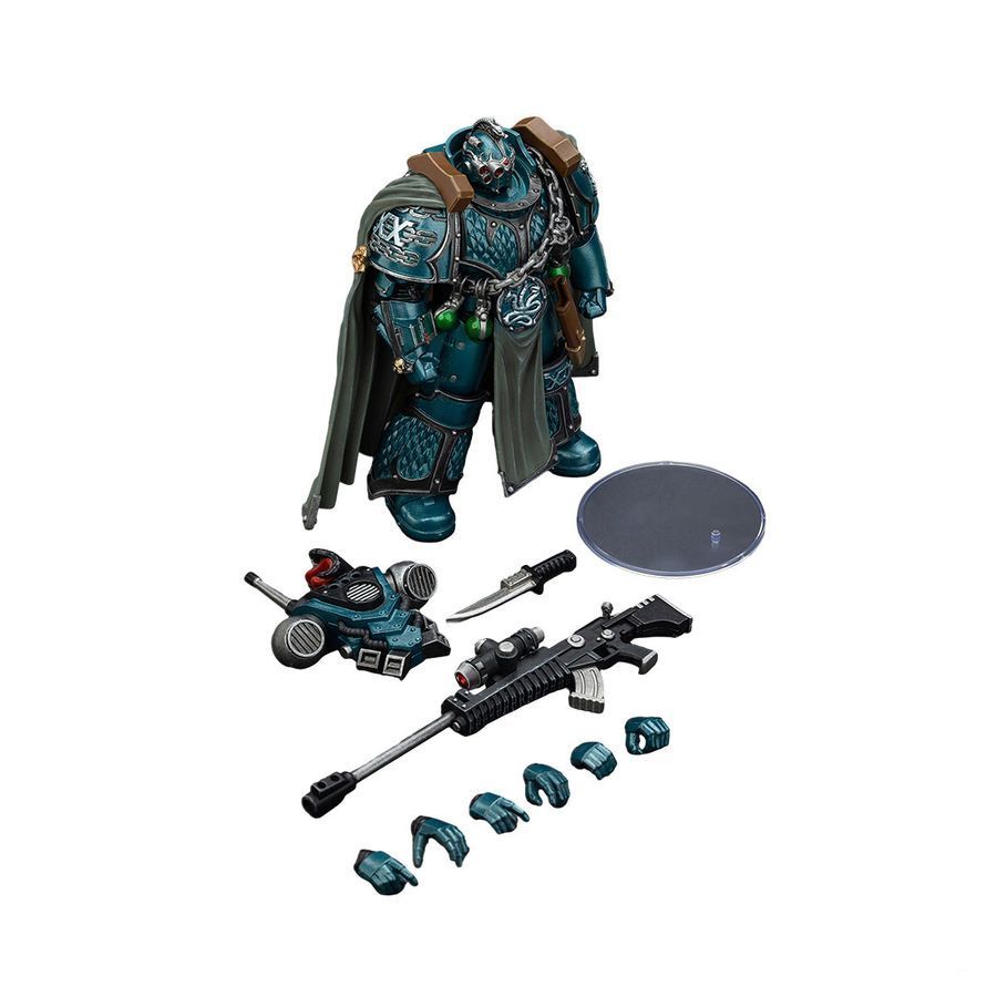 Фігурка з гри Warhammer 40k, Альфа-Легіон Ексодус зі снайперською гвинтівкою та силовим кинджалом, JOYTOY, рухома, 12,8 см (WHR 0158)