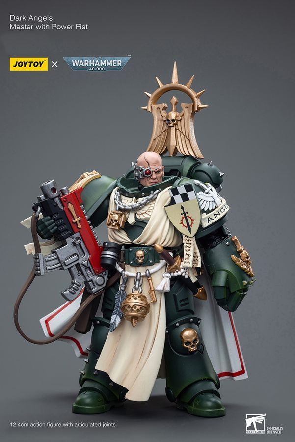 Фігурка з гри Warhammer 40k, Майстер Темних Ангелів з Силовим Кулаком, JOYTOY, рухома, 12,4 см (WHR 0162)
