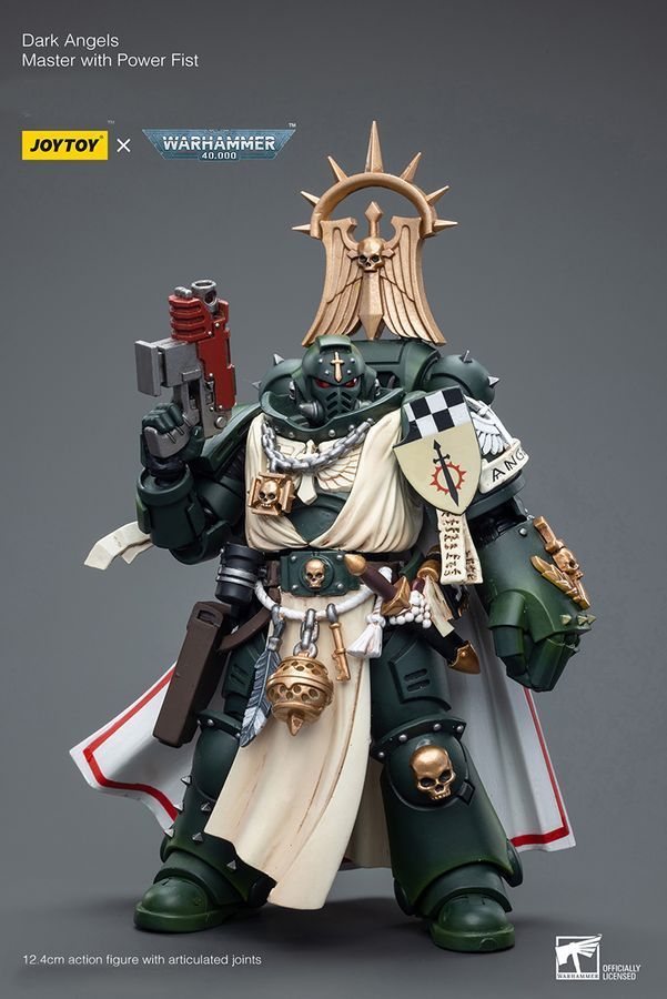 Фігурка з гри Warhammer 40k, Майстер Темних Ангелів з Силовим Кулаком, JOYTOY, рухома, 12,4 см (WHR 0162)