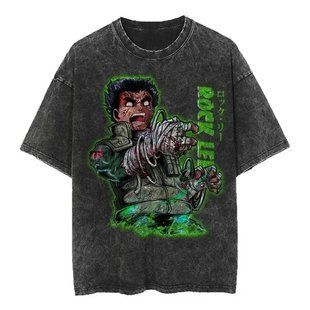 Футболка оверсайз с принтом из аниме Наруто, универсальная, хлопок Washed Cotton, размер XXXL (FNAR 0050G-XXXL)