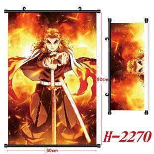 Гобелен аниме Demon Slayer, Клинок рассекающий демонов Ренгоку Кёдзюро, 60х90 см (GABBDD 0051)