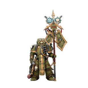 Фигурка из игры Warhammer 40k, Гвардия Смерти, знаменосец Чумного космодесантна, JOYTOY, подвижная, 12,2 см (WHR 0241)