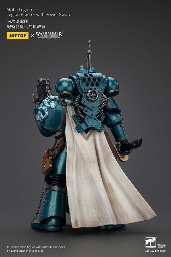 Фігурка з гри Warhammer 40k, Легіон Альфа Претор Легіону з силовим мечем, JOYTOY, рухома, 12,6 см (WHR 0147)