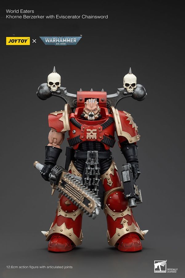 Фигурка из игры Warhammer 40k, Пожиратели Миров Эвисцератор с Цепным Мечом, JOYTOY, подвижная, 12,6 см (WHR 0163)