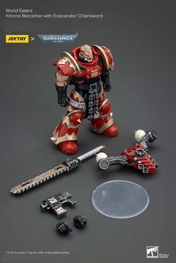 Фигурка из игры Warhammer 40k, Пожиратели Миров Эвисцератор с Цепным Мечом, JOYTOY, подвижная, 12,6 см (WHR 0163)