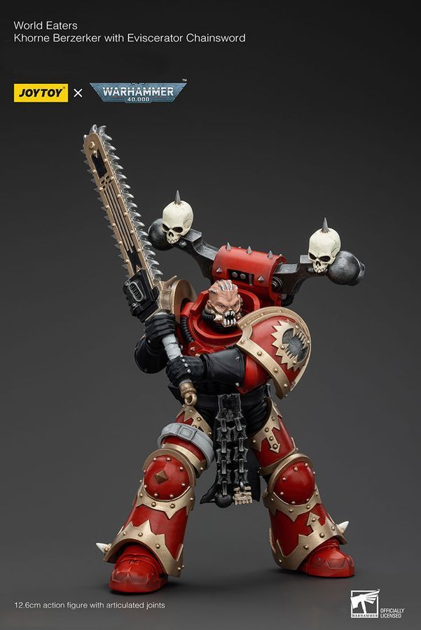 Фигурка из игры Warhammer 40k, Пожиратели Миров Эвисцератор с Цепным Мечом, JOYTOY, подвижная, 12,6 см (WHR 0163)