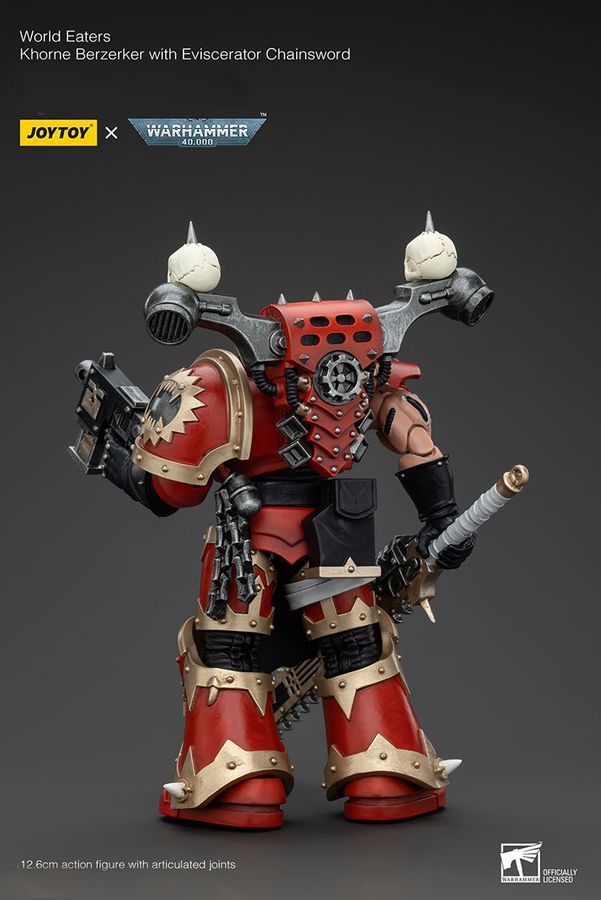 Фигурка из игры Warhammer 40k, Пожиратели Миров Эвисцератор с Цепным Мечом, JOYTOY, подвижная, 12,6 см (WHR 0163)