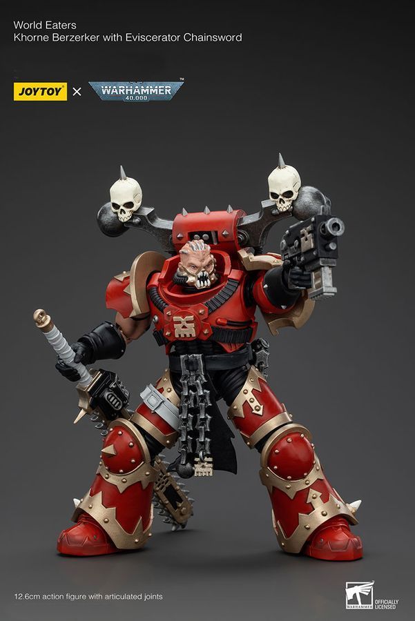 Фигурка из игры Warhammer 40k, Пожиратели Миров Эвисцератор с Цепным Мечом, JOYTOY, подвижная, 12,6 см (WHR 0163)