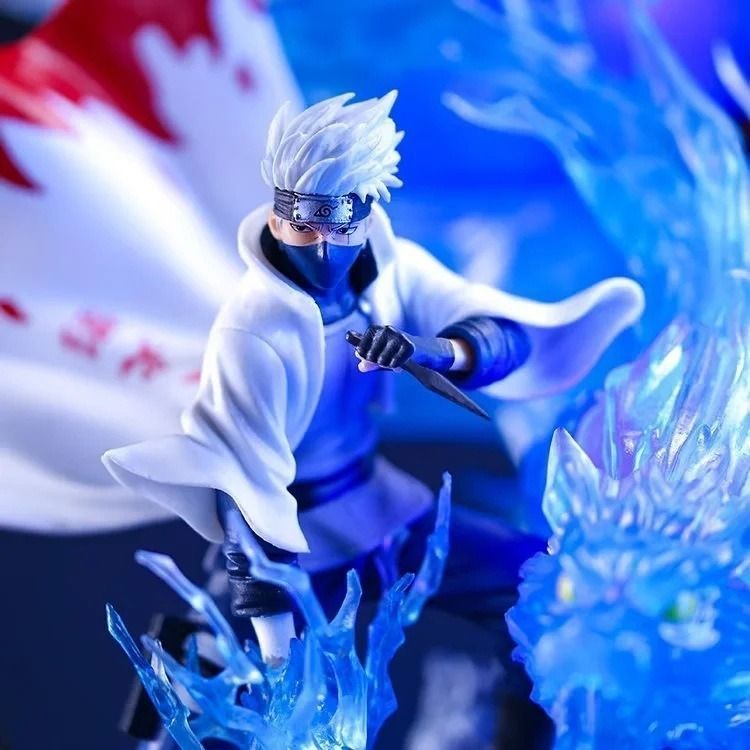 Аніме фігурка Naruto Наруто Hatake Kakashi Хатаке Какаші та Нінкени, 37 см з підсвічуванням (NAR 0093)