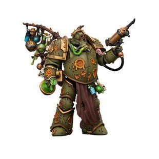 Фигурка Warhammer 40k, Гвардия Смерти, Биологус Путрификатор с Инъекционным Пистолетом, JOYTOY, подвижная, 12,4 см (WHR 0242)