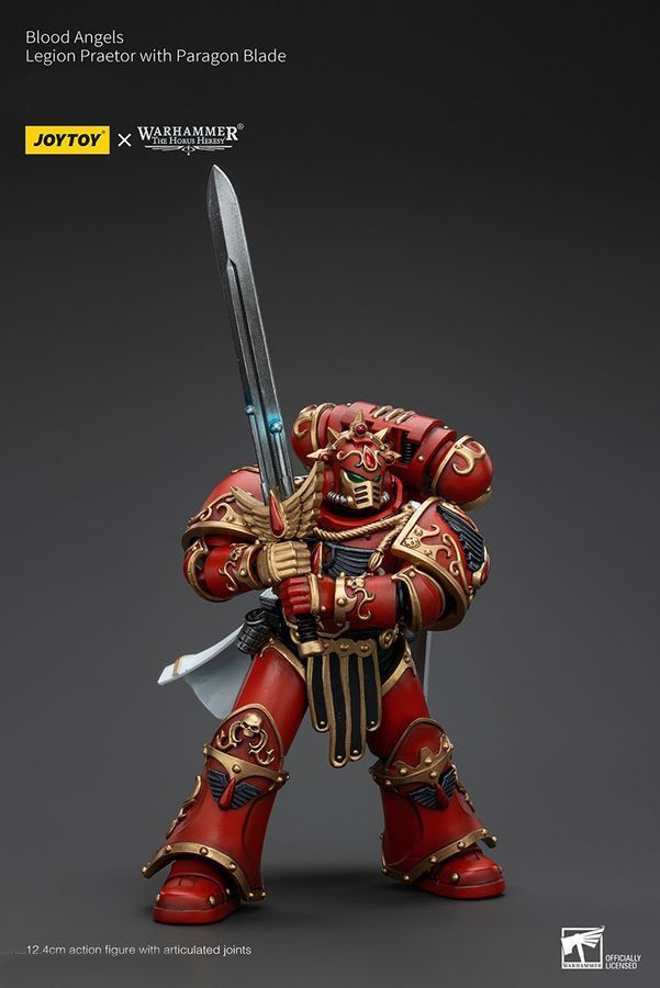 Фігурка з гри Warhammer 40k, Претор Легіону Кривавих Янголів з Мечем Парагону, JOYTOY, рухома, 12,4 см (WHR 0214)