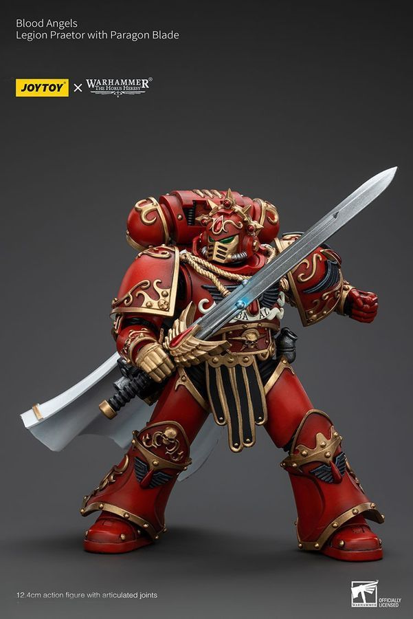 Фігурка з гри Warhammer 40k, Претор Легіону Кривавих Янголів з Мечем Парагону, JOYTOY, рухома, 12,4 см (WHR 0214)