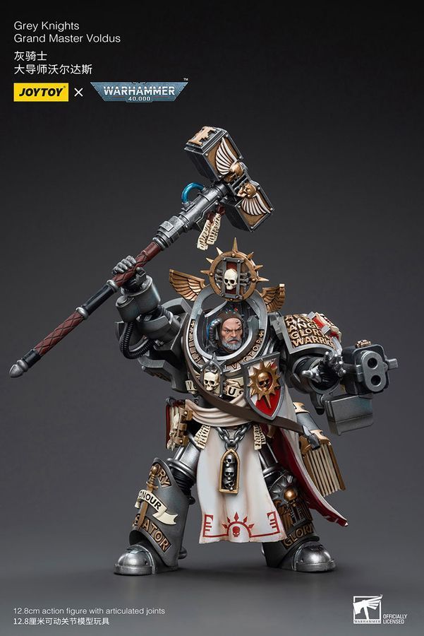 Фигурка из игры Warhammer 40k Великий Магистр Серых Рыцарей Волдус JOYTOY, подвижная, 12,8 см (WHR 0062)
