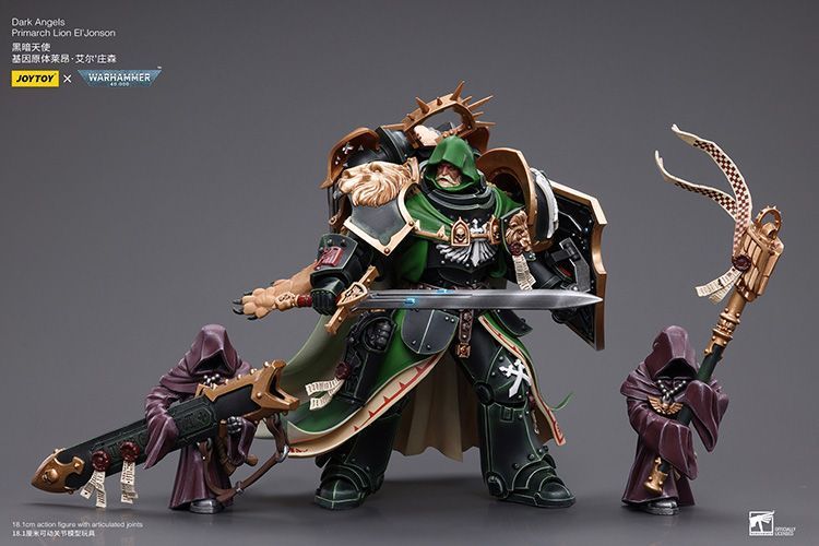 Фігурка з гри Warhammer 40k Примарх Темних Янголів Лев Ель'Джонсон, JOYTOY, рухома, 18,1 см (WHR 0148)