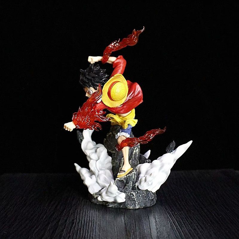 Аниме фигурка One Piece Ван Пис Luffy Мугивара Луффи с декорированной подставкой, 18см (OP 0066)