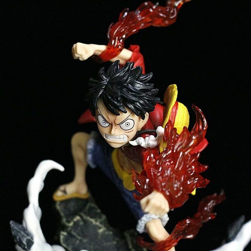 Аниме фигурка One Piece Ван Пис Luffy Мугивара Луффи с декорированной подставкой, 18см (OP 0066)