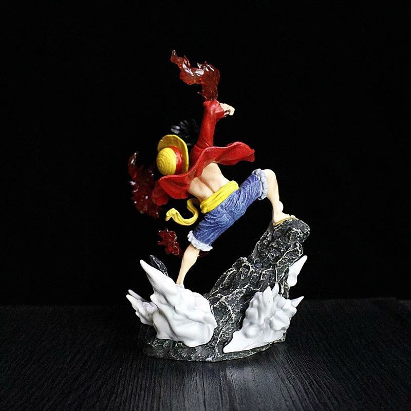 Аниме фигурка One Piece Ван Пис Luffy Мугивара Луффи с декорированной подставкой, 18см (OP 0066)