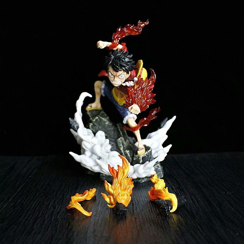 Аниме фигурка One Piece Ван Пис Luffy Мугивара Луффи с декорированной подставкой, 18см (OP 0066)