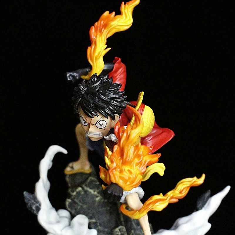 Аниме фигурка One Piece Ван Пис Luffy Мугивара Луффи с декорированной подставкой, 18см (OP 0066)